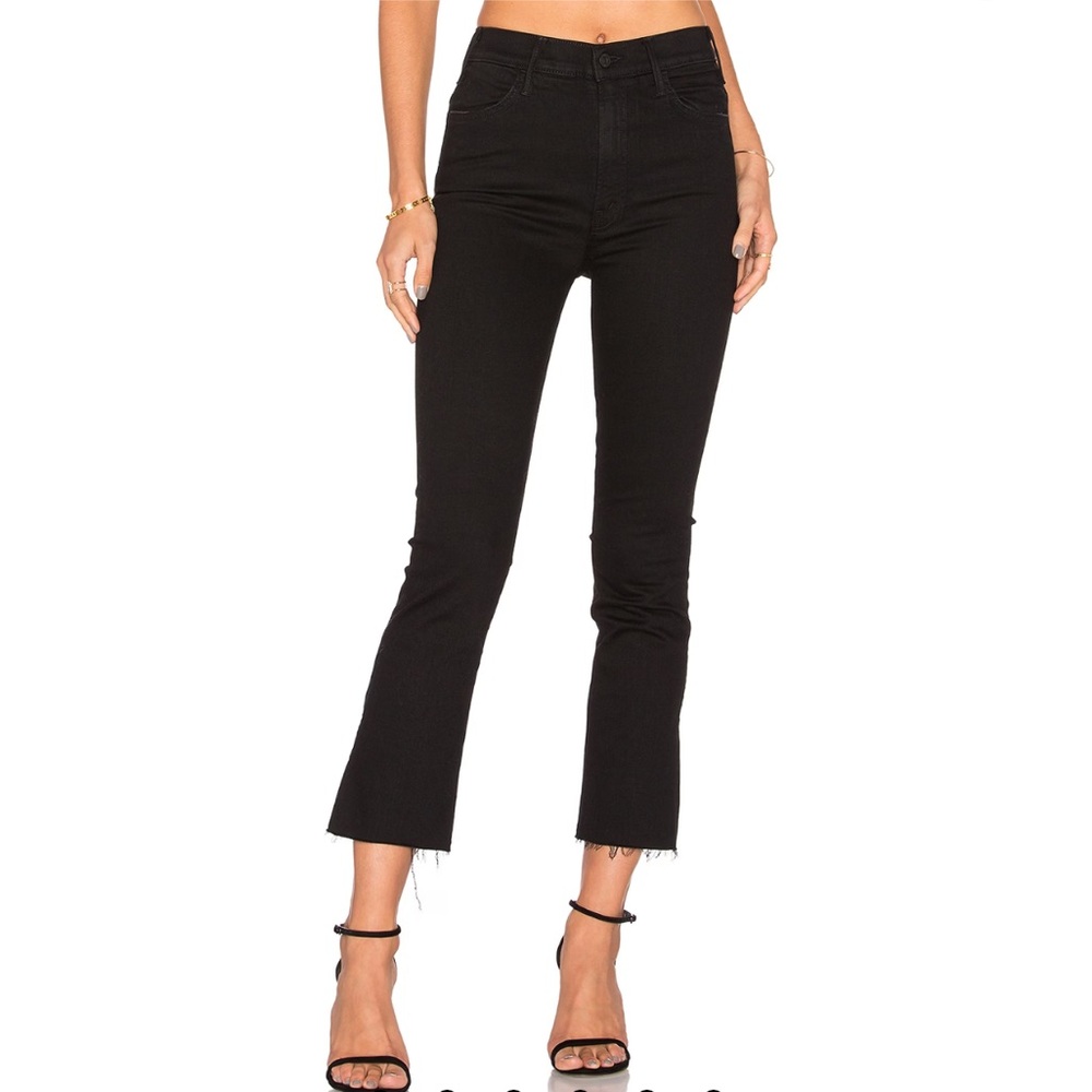 Mother Black the hustler ankle fray Denim Jeans not guilty